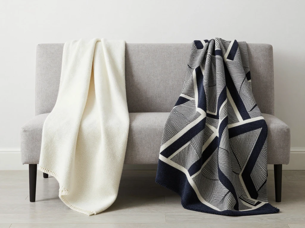 Elegant throws and blankets in modern design