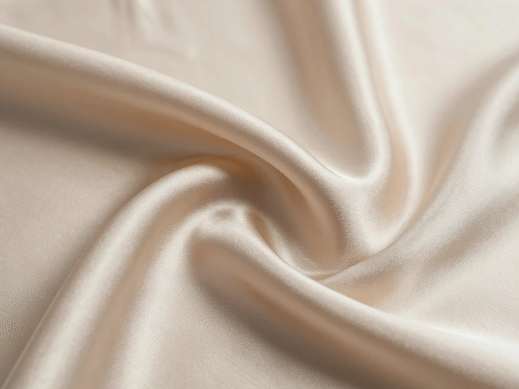 Smooth silk fabric with elegant drape