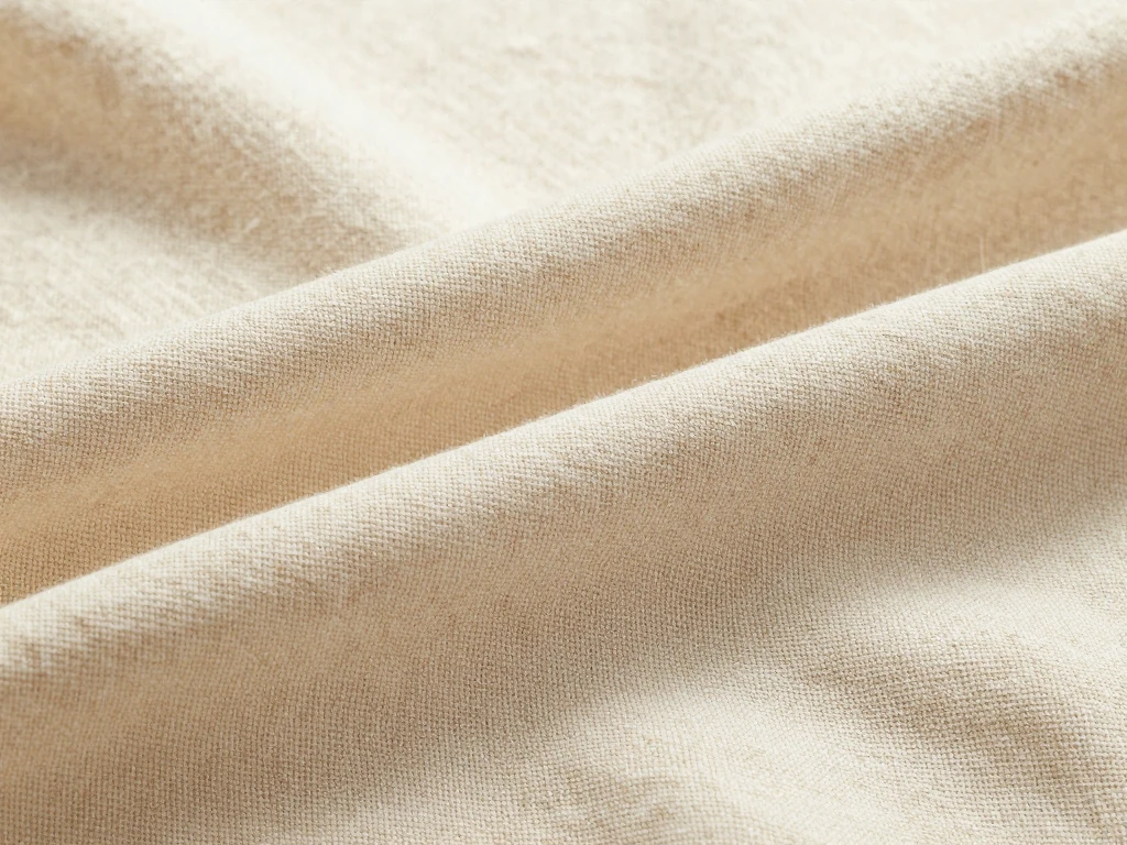 Organic cotton fabric in natural tones